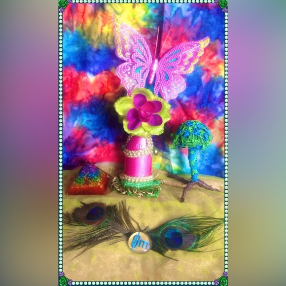 Hand Crafted Paradise Dancer Gypsy Bottle Summer Vacation Boho Decor - Picture 2 of 5